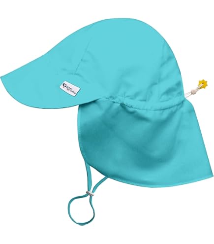 Amazon.com: Green Sprouts Baby Toddler UPF 50+ Eco Flap Hat - Blue