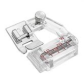 FIKLOTA Adjustable Tap Bias Binder Presser Foot for Low Shank Snap-On Singer, Brother, Janome, Juki, Babylock, Elna, Kenmore, White, Necchi, Simplicity, New Home, and More Sewing Machines