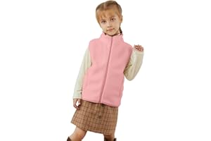 KIDDOOK Kids Polar Fleece Vest Full-Zip Warm Sleeveless Lightweight Outwear 3-12Years