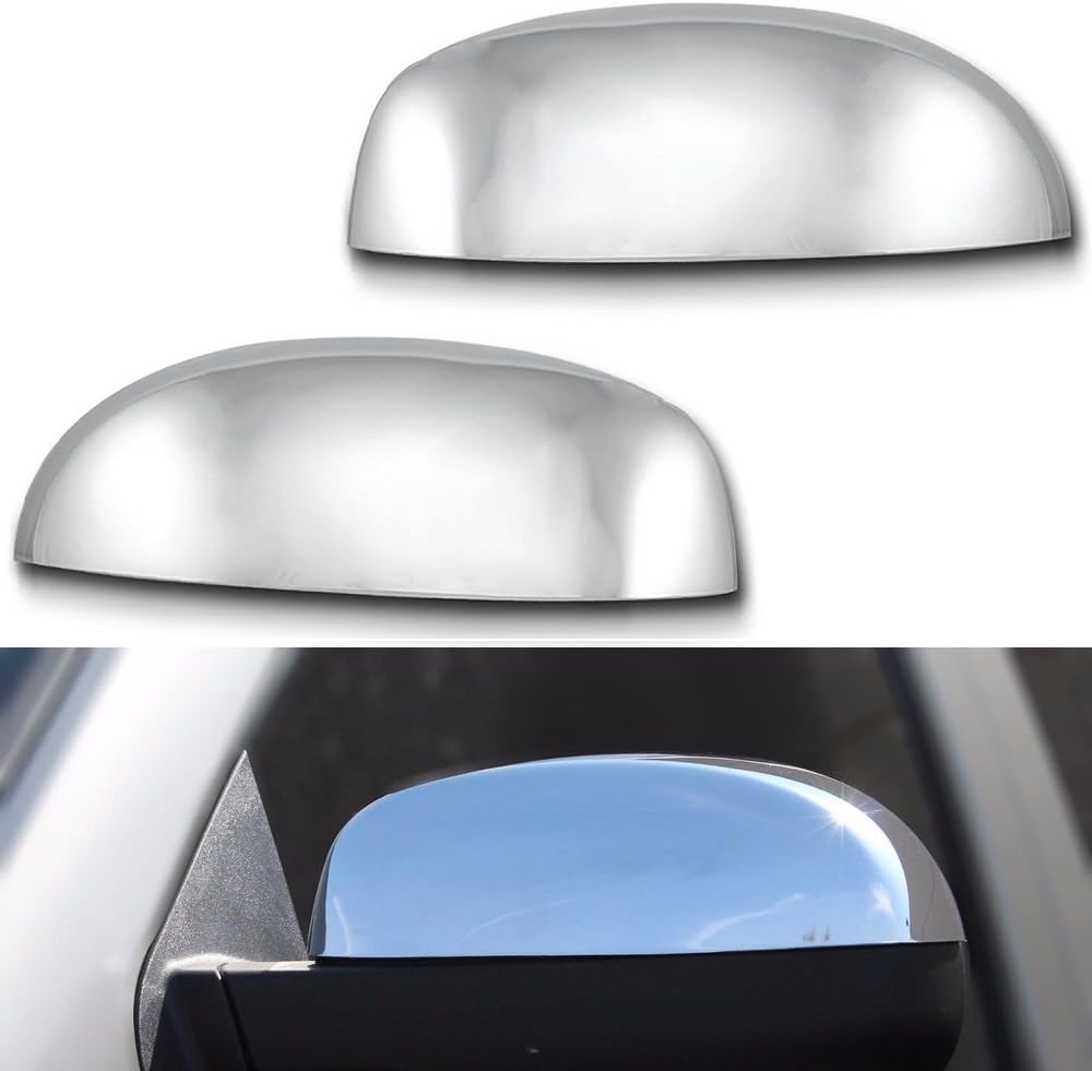 EZ Motoring TOP Chrome Mirror Cover (Replacement Mirror CAPS) for 2007-2013 Chevy Chevrolet Avalanche/Silverado/Tahoe/Suburban GMC Yukon/Yukon XL
