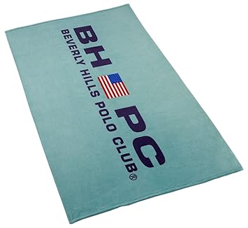 Beverly Hills Polo Club Flag Beach Towel Turquoise Amazon In Home Kitchen