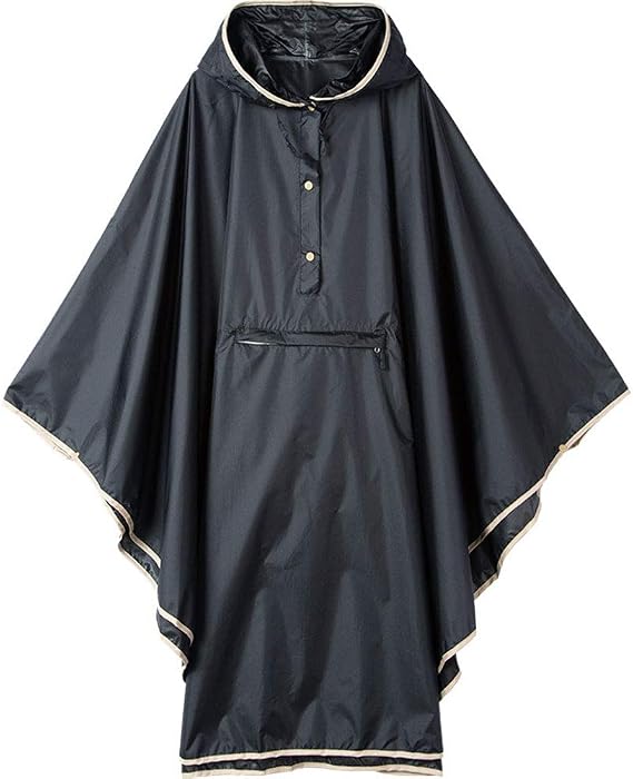 Women's Waterproof Poncho Reusable Raincoat Lightweight Rain Poncho with Hoods