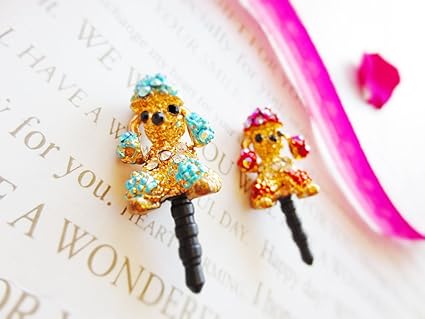 Amazon マルチーズのイヤホンジャック デコ スマホピアス ラインストーン デコ イヤホンジャックカバー イヤホンジャック イヤホンアクセサリー アクセサリー イヤホン スマホ スマートフォン アイフォン ストラップ カバー 犬 いぬ 2color ブルー 家電 カメラ