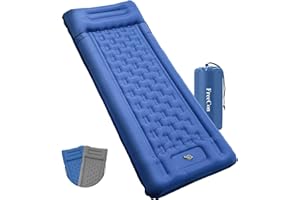 FreeCon Camping Sleeping Pad Single Ultra Thick 11cm Twin Air Mattress Self Inflating Portable Mat Bed with Built in Foot Pum