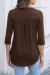Halife Dressy Tops for Women Three Quarter Sleeve