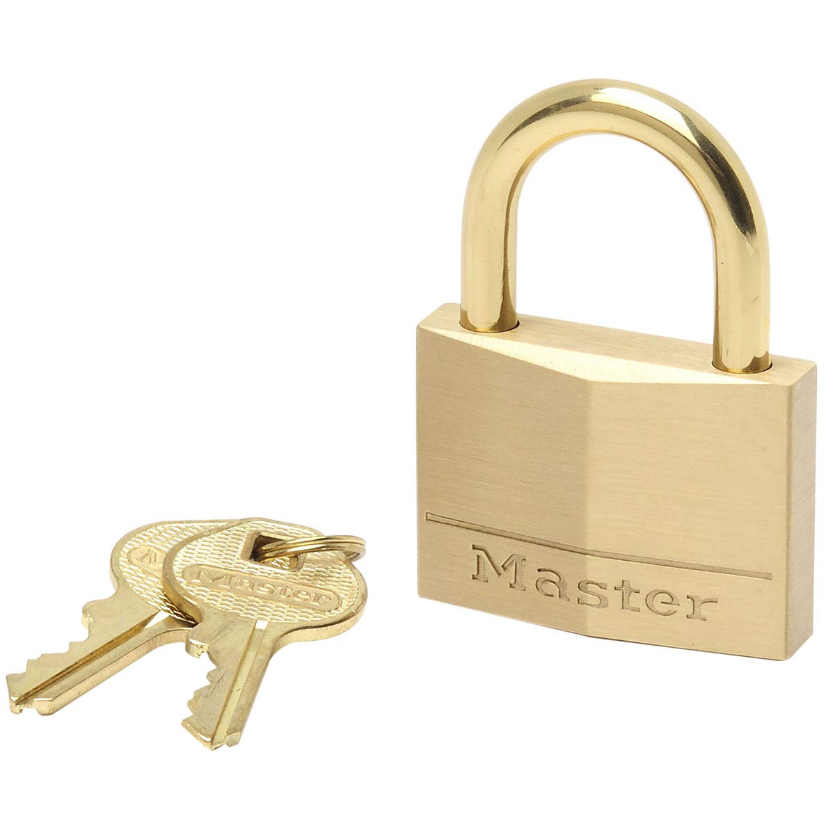 Master Lock 645EURD Key Padlock with Brass Body and Shackle, Gold, 6,2 x 4,4 x 1,3 cm