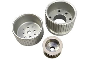 Assault Racing Products 2252KIT Small Block Chevy Billet Aluminum Gilmer Belt Drive Pulley Kit Long Water Pump SBC 305 350
