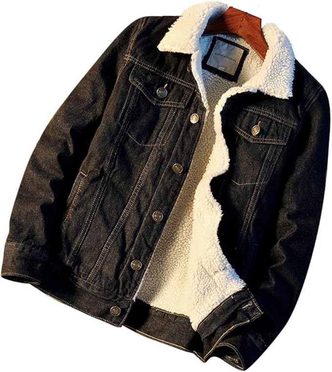Amazon ｓｅｍｏ１ｍｕｓ ボアデニムジャケット メンズ 裏ボア ジージャン コート Gジャン アウター ブルゾン 厚手 防寒 ジーンズ 冬 カジュアル 大きいサイズ コート ジャケット 通販