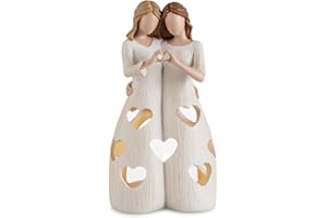 Candeldo Sister Birthday Gifts for Women: Unique Home Decor Meaningful Ideas for Bestie Candle Holder Figurine