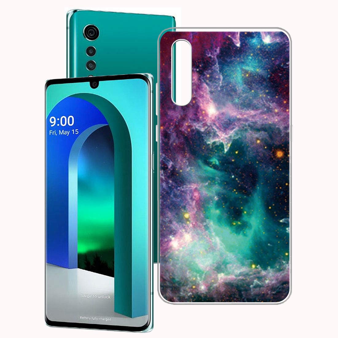 JIENI Protective Case for LG Velvet 5G (6.80 Inches) Soft Silicone Mobile Phone Case Caricature Anti-Scratch Mobile Phone Bumper Transparent TPU Case for LG Velvet 5G Shell - Clear