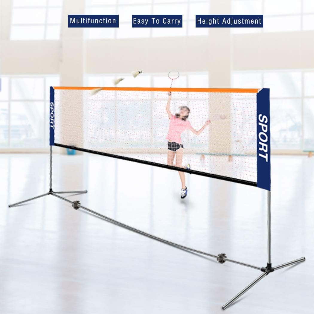 Mayhawk Badminton Net Set Net for Tennis, Easy Setup Nylon Sports Net with Stainless Steel Poles-for Indoor or Outdoor Courts, Beach, Driveways (17ft) : Sports & Outdoors