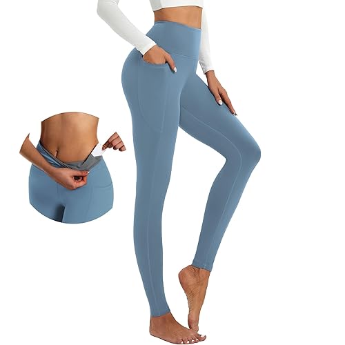 ALAVIKING Yoga Pants for Women Double Layer High Waisted Yoga