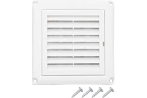 4" Louvered Dryer Vent Cover by Vypart - Exterior Wall Air Vent Cap Replacement with Fabric Fine Screen, Soffit Vent Cover Outdoor/Outside with 4 Screws,Easy Install
