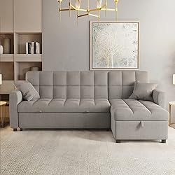 JACH Reversible Sectional Sleeper Sofa, 82'' Wide
