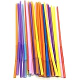 Amazon.com: Colorful Extra Long Flexible Bendy Party Disposabl Drinking ...