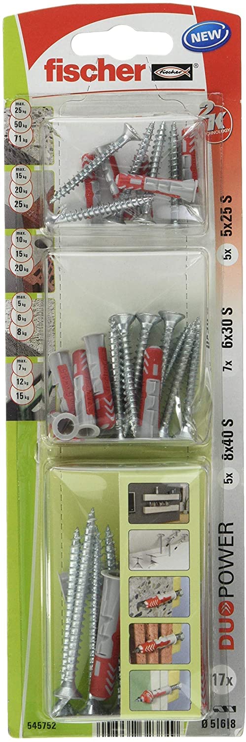 Fischer 545752 Duopower Blister 5/6/8, Multicolor