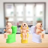 Fowybe Wee Pee Boy Water Squirting Toy Closestool Prank Novelty Gift for Kids view 7