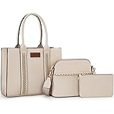 Wrangler 3Pcs Purses for Women Tote Bag Crossbody Handbag Sets with Strap