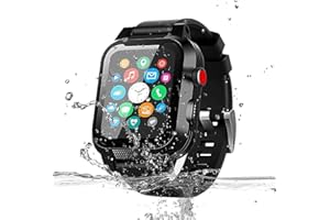 MIZUSUPI for Waterproof Apple Watch Case 38mm 45mm 44mm 42mm 41mm 40mm,IP68 Waterproof with Band and Screen Protector for Apple Watch Series 8 7 6 5 4 3 2 SE SE2, Full Body Rugged Protective Case