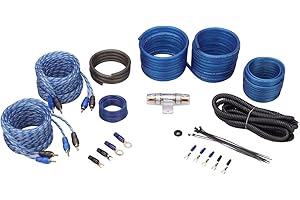 Rockville RWK82 8 Gauge 4 Chan Car Amp Wiring Installation Wire Kit (2) RCA's