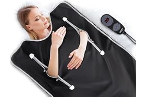 UMIXGENE Infrared Sauna Blanket-Sauna Blanket for Home Use, Portable Design for Relaxation and Detoxification Highest 176℉, 20-60 Minutes Timer, 6 ft x 2.65 ft