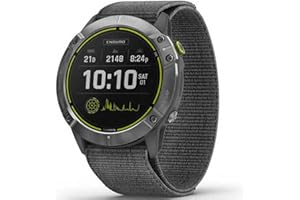 Garmin Enduro, Ultraperformance Multisport GPS Watch with Solar Charging Capabilities, Battery Life Up to 80 Hours in GPS Mode, Steel with Gray UltraFit Nylon Band