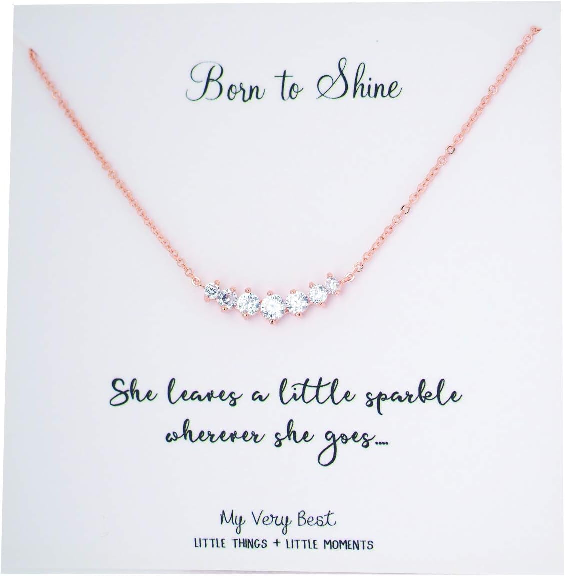 Born to Shine Sparkling Bar Necklace
