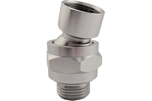 Shower Ball Joint Adapter, 360° Ball Joint Shower Adapter, Universal Leak-Proof Swivel Connector for Adjustable Showerhead, U