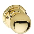 Copper Creek BK2090PB Ball Door Knob, Dummy Function, 1 Pack, in Polished Brass