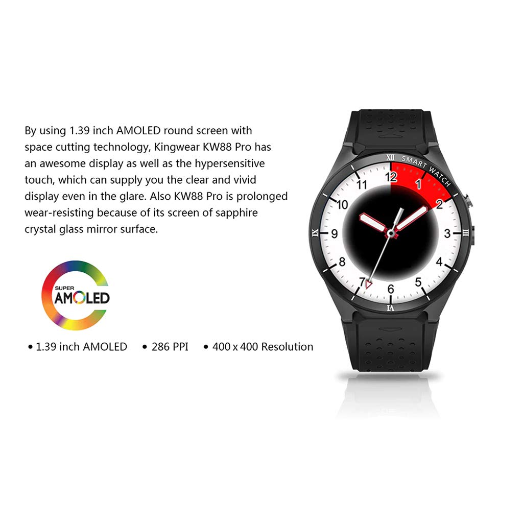 Bluetooth Smartwatch, KW88 Pro 3G GPS WiFi Reloj Inteligente ...