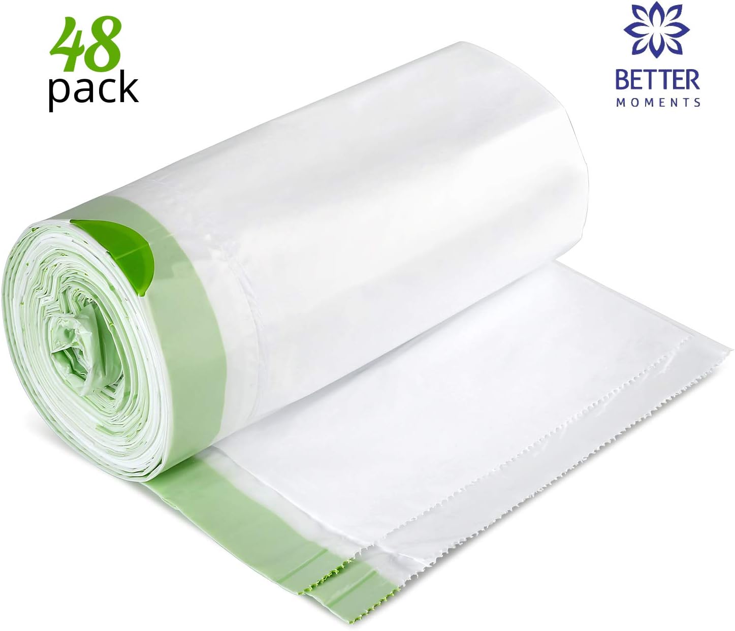 Commode Liners By Better Moments – Leak Proof & Sanitary Bedside Commode Liners – Disposable Commode Liners Fit Standard Commode Pails & Adult Commode Chairs – Value Pack Of 48 Portable Commode Liners: Health & Personal Care