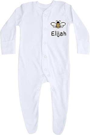 bumble bee baby sleepsuit