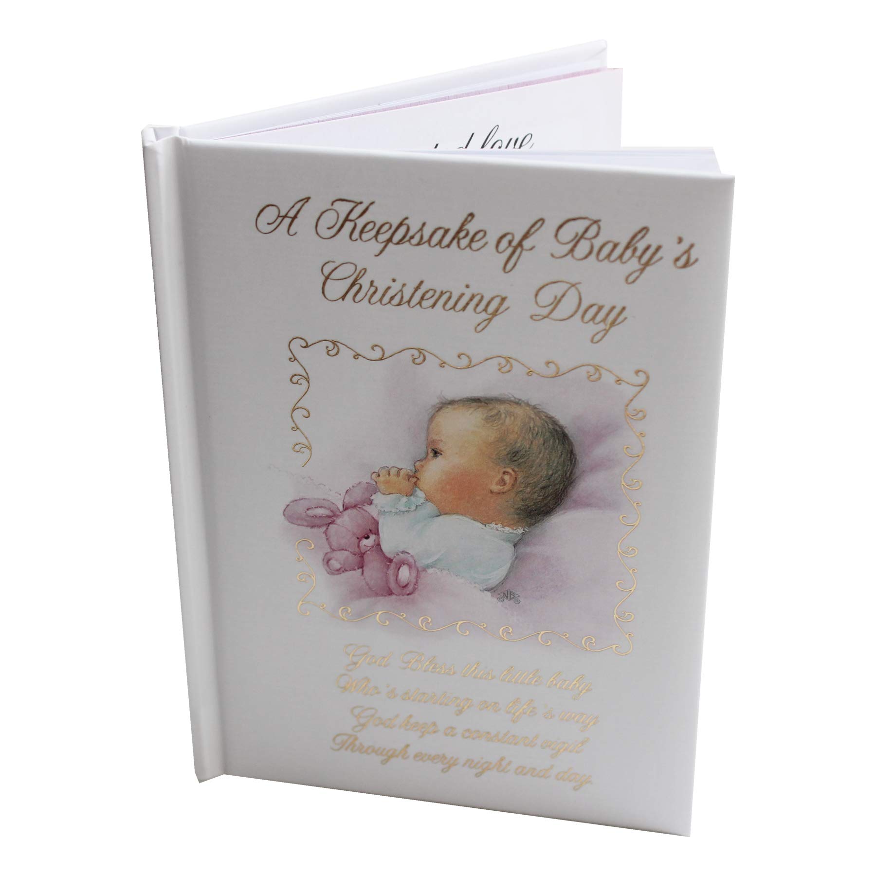 Baby Christening Record Book Keepsake Gift 14cmx10cm - Baby Girl 9969