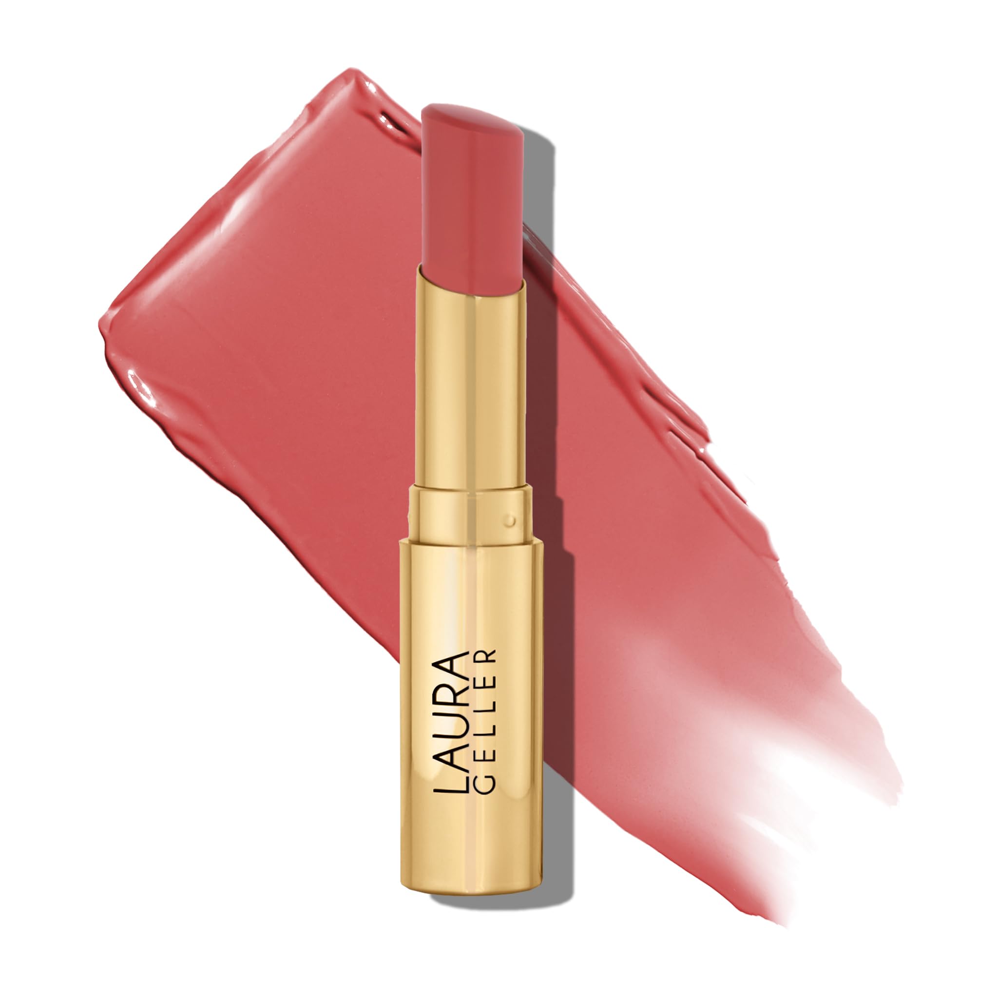 LAURA GELLER NEW YORK Jelly Balm Moisturising Tinted Lip Balm (Just Peachy) With Hydrating Vitamin E, Semi-Shine Finish With Juicy Lip-Stick Colour, Coloured Lip Balm For Smooth & Glossier Lips