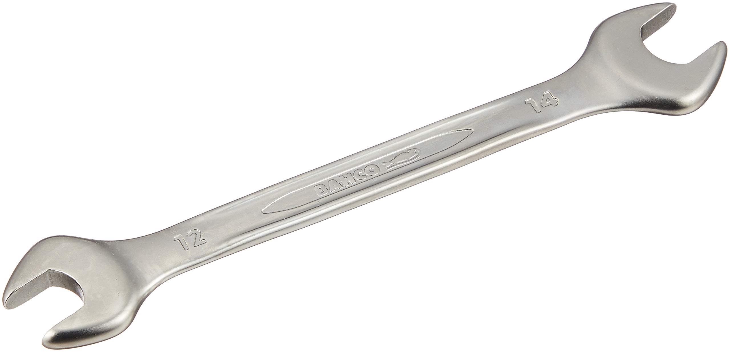 Bahco 6M-12-14 15 Degree Angled Metric Double Open End Wrench, Silver, 12 x 14 mm