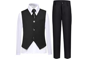 Lycody Boys Vest Set Formal Dress Suits Wedding Outfit Dresswear