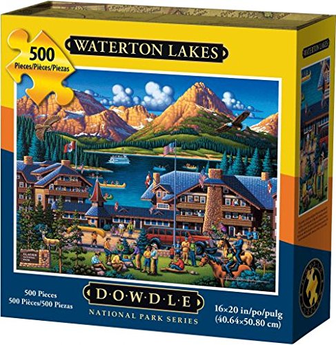 Dowdle Folk Art Jigsaw Puzzle - Waterton Lakes - 500 Pieces