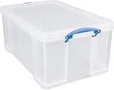 Really Useful Box 64 Litre Clear Storage Box with Handles view 2