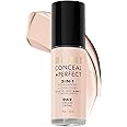 Milani Conceal + Perfect 2-in-1 Foundation + Concealer - Cream (1 Fl. Oz.) Liquid Foundation - Cover Under-Eye Circles, Blemishes & Skin Discoloration for a Flawless Complexion