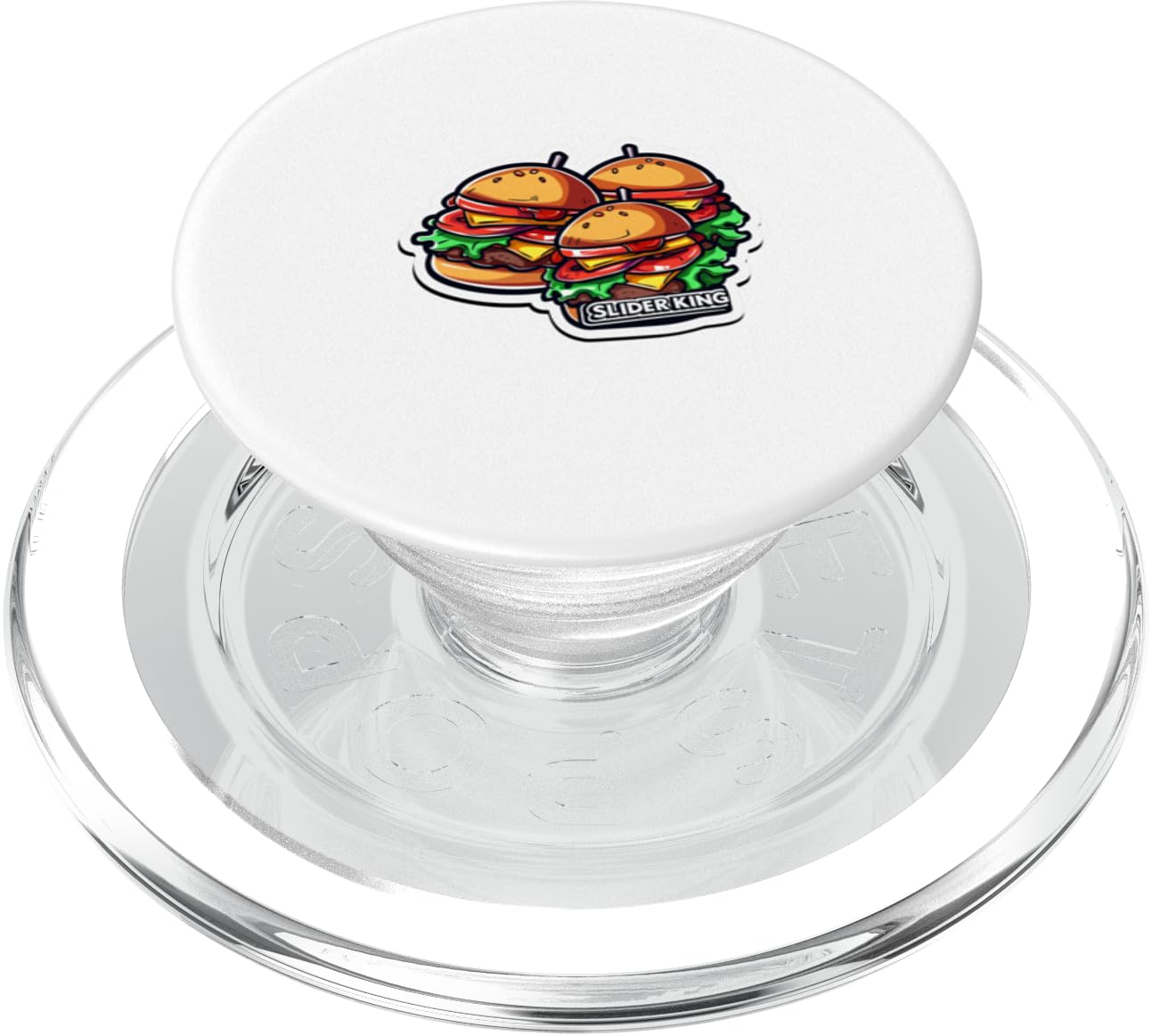 Slider King Cheese Burger Foodie Funny Hamburger Lover Fresh PopSockets PopGrip for MagSafe