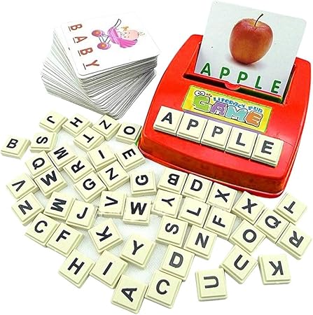 Amazon Toygogo 未就学児のアルファベット文字の単語のスペルゲーム機の文字とカード コマ ベーゴマ おもちゃ