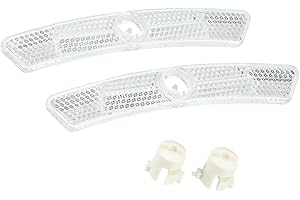 Motoforti Bike Reflectors 5"x0.79"x0.47" Bike Warning Reflector White 1 Pair Long-lasting