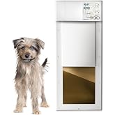 Power Pet Smart Automatic Electronic Pet Door by High Tech Pet (Door Mount, Medium, WiFi Enabled - App Control)
