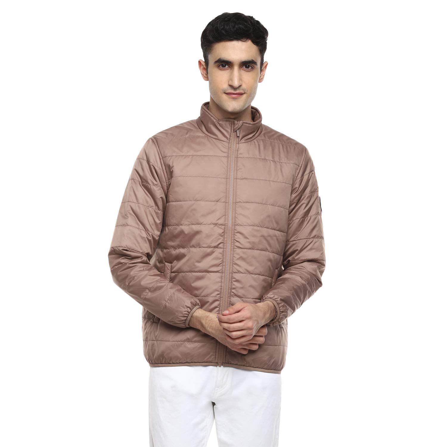 Red Chief Solid Regular Fit Jacket for Men's (Beige)_8310127026XL