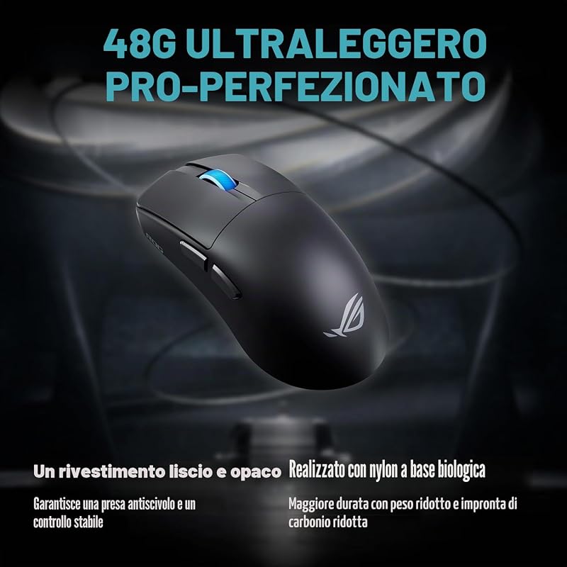 ROG HARPE II ACE, Mouse da Gaming Senza Fili, Nero
