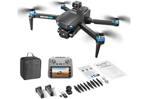 QQCHGOL GPS Drone with 2 Wide-Angle Camera 4K for Adult Beginner,5" Screen Control,360° Obstacle Laser Avoidance,45 Min Fligh