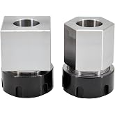 ALTBET ER-32 Collet Chucks Block Set of 2 Square and Hex Workholding Holder for CNC Lathe Engraving Cutting Machine