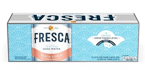 FRESCA PEACH CITRUS SODA 12OZ CANS (PACK OF...