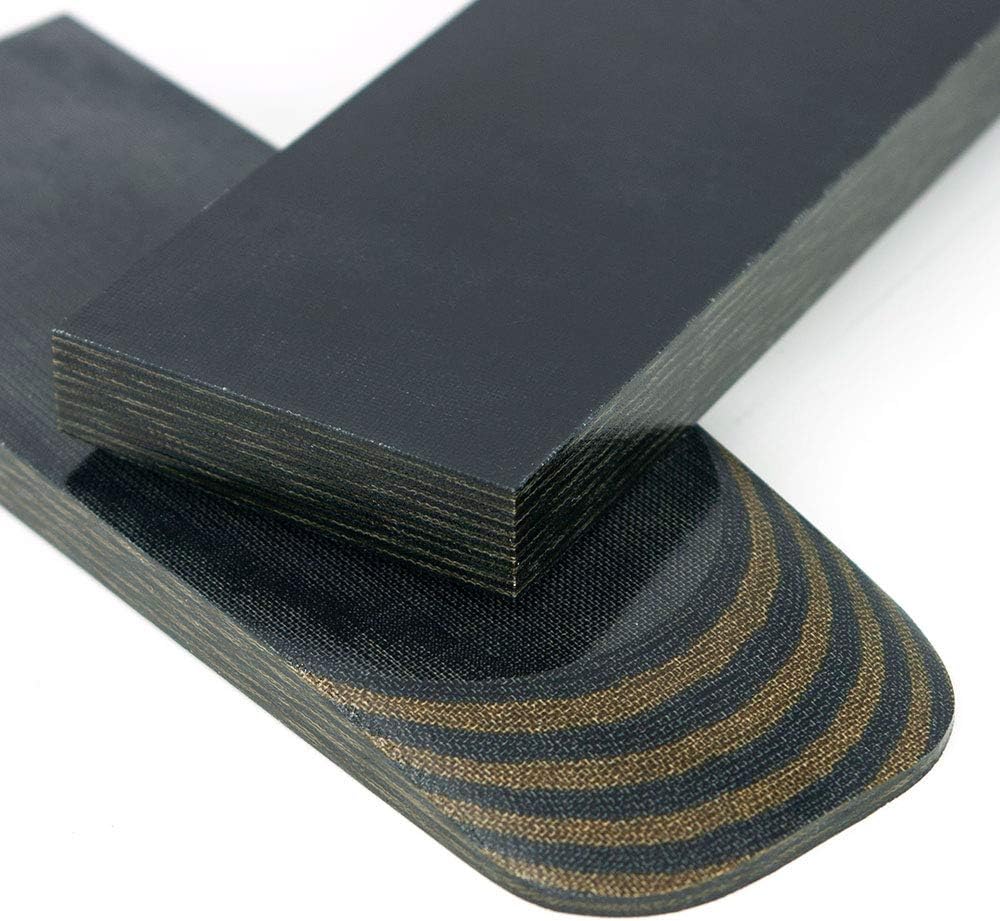 Micarta Knife Handle Scales Linen 5,3"x1,7" (Set of 2). Material for Knifemaking. Assorted Colors (0.39", #CAMO)