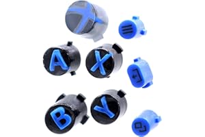 GENERIC Deal4GO 8-Pack Plastic ABXY Buttons Menu View Share Keys Set Replacement for Xbox Series S & Xbox Series X Controller (Blue), (XSSX-8PB)